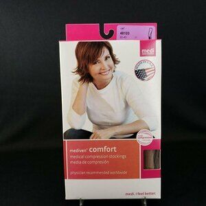 mediven Womens Comfort‎ Socks 30 40 mmHg III Calf High Closed Toe Natural New